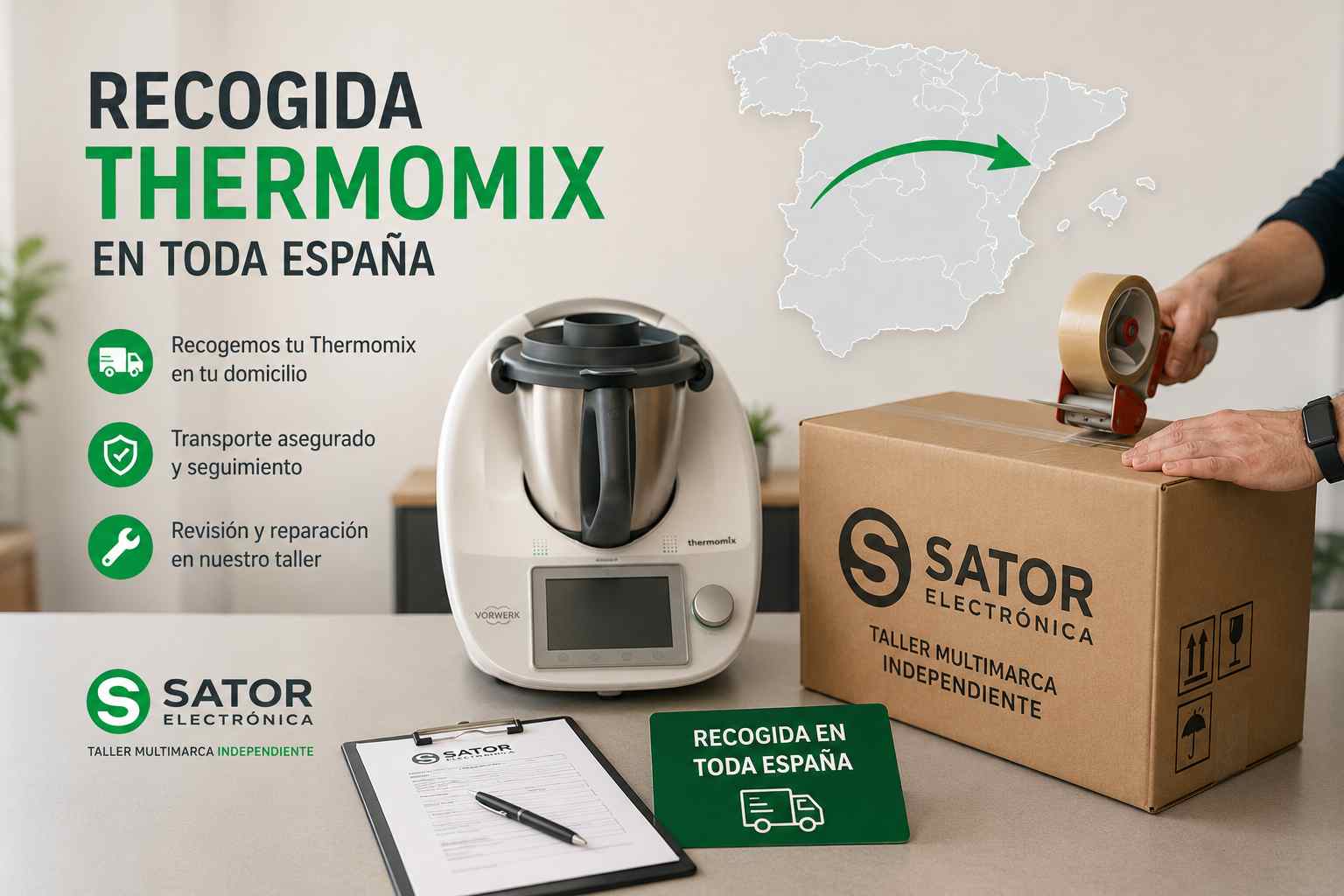 Recogida Thermomix en toda España
